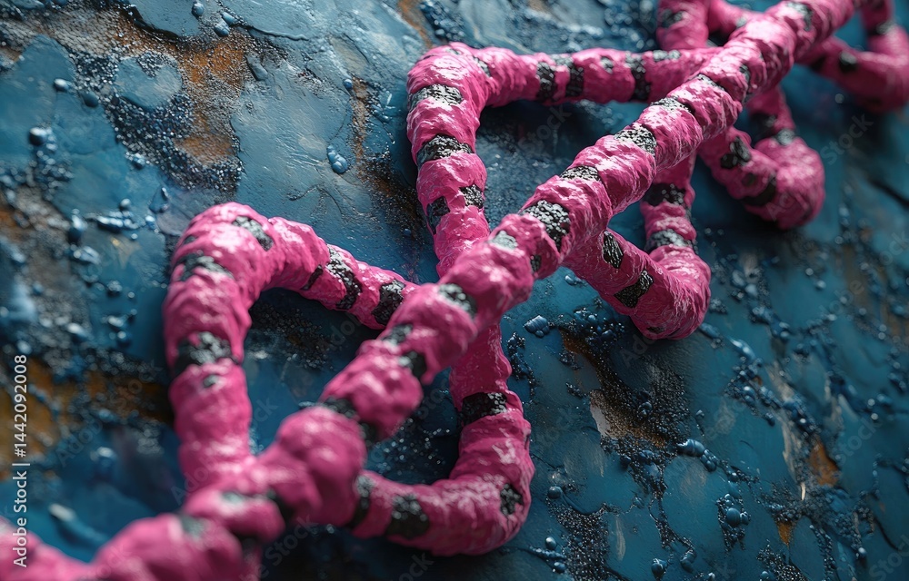 Poster close-up view of a textured, abstract biological structure.