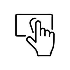 Obraz premium Hand Tapping Screen Icon transparent background