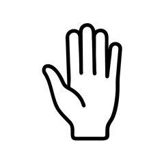 Obraz premium Hand Gesture Illustrating Stop Signal icon transparent background
