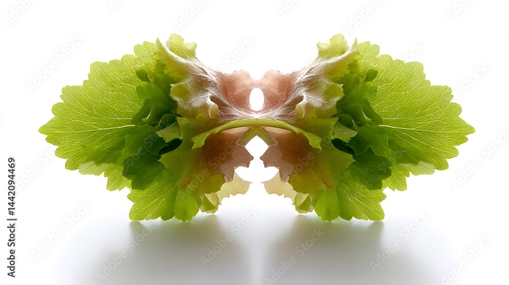 Poster nature-inspired eccentric patterns, flowing botanical motifs intertwined with abstract geometry, org
