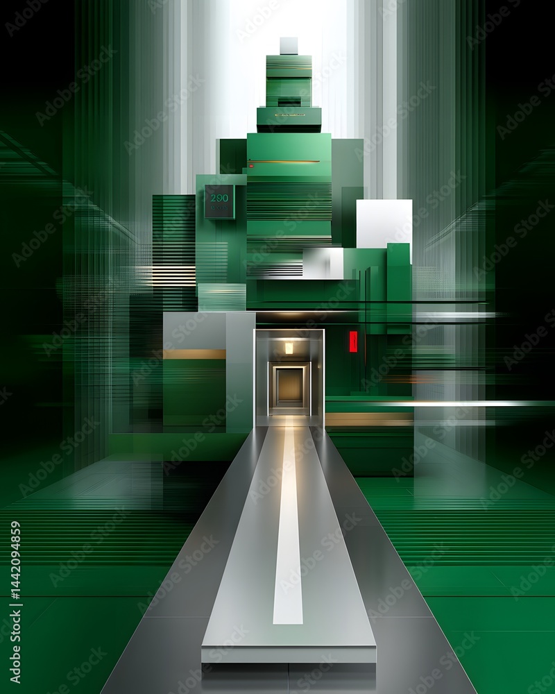 Aufkleber eccentric patterns with digital art fusion, generative fractals, ai-inspired complexity, algorithmic