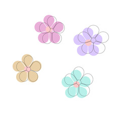 pink flowers on a white background