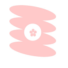 pink flower on a white background