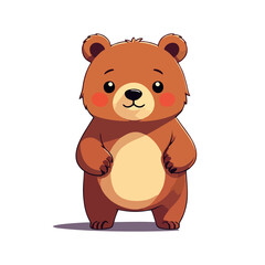 Cute bear vector graphic and illustration