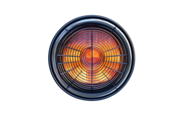 Glowing infrared patio heater perfect for outdoor warmth on cool evenings stylish black design close