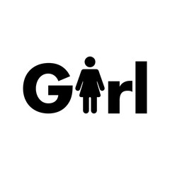 Creative GIRL Logo with Female Symbol as Letter I – Playful  Brand Identity, png logo