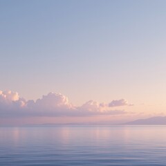 Serene Ocean Horizon at Dusk