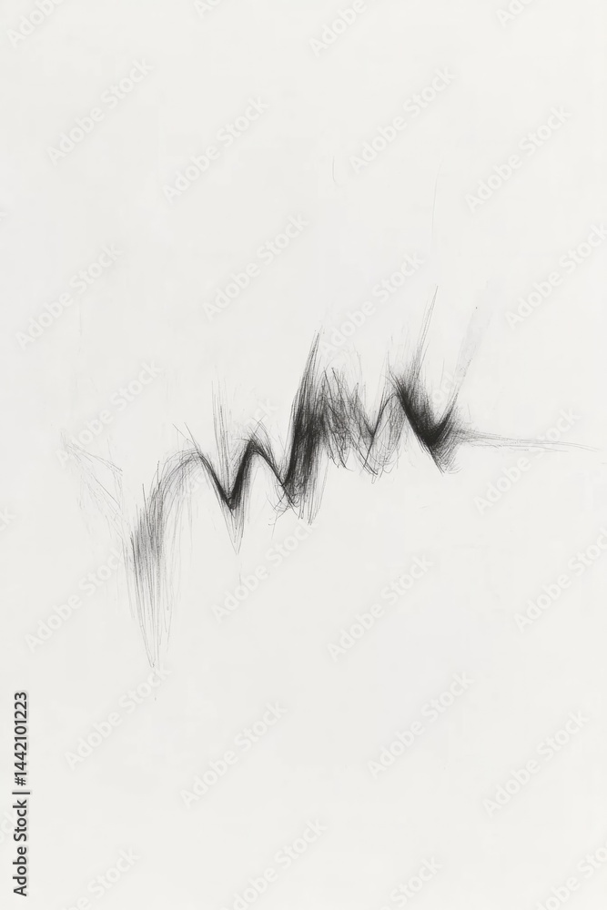 Poster dynamic audio waves create an intriguing visual rhythm, capturin