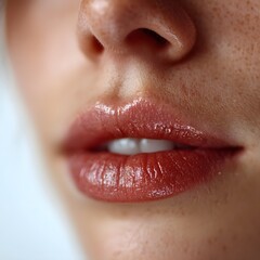 Naklejka premium Close up of a woman s lips