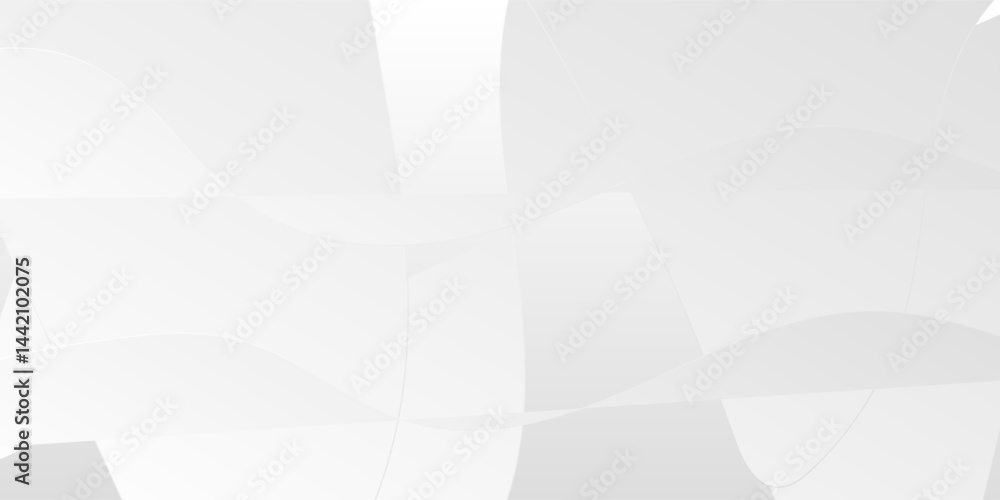 Poster abstract white gradient color background with curve and swirl lines decoration