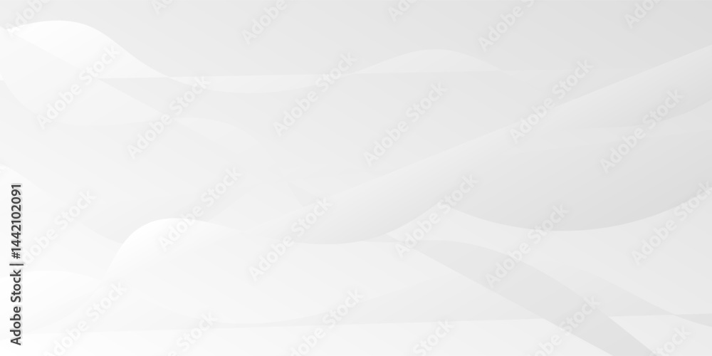 Poster abstract white gradient color background with curve and swirl lines decoration