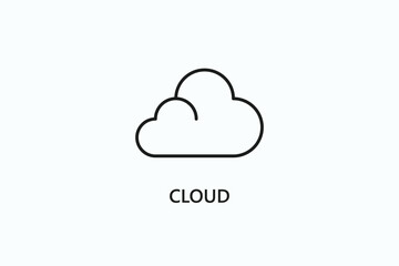 Cloud Icon Or Logo Isolated Illustration
