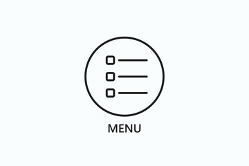 Fototapeta premium Menu Icon Or Logo Isolated Illustration