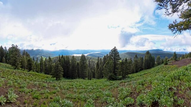 Rising to View of Two Ocean and Emma Matilda Lakes In Grand Teton National Park