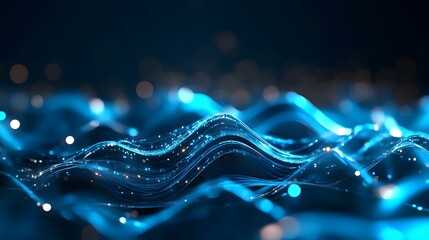 Flowing digital data and network waves