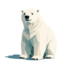 Cute polar bear vector graphic and illustration