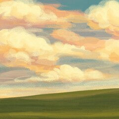 Fototapeta premium Sky background, minimal pastel design