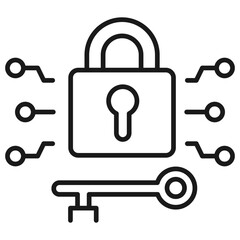 Encryption Outline Icon