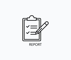 Report Icon Or Logo Isolated Illustration