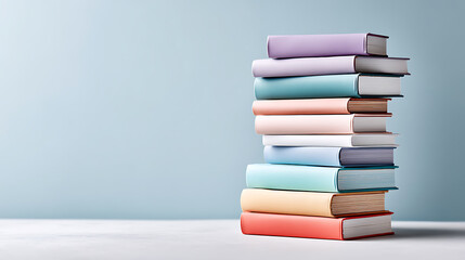 Pastel Stack: A Colorful Collection of Books