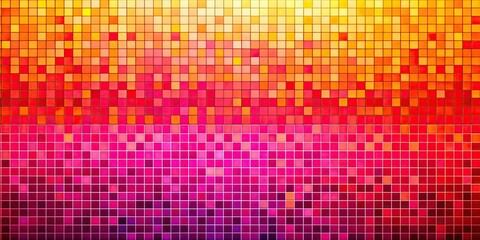 Colorful Pink Orange Pixel Grid Abstract Background - Candid Photography