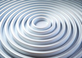 Obraz premium Concentric White Rings Background - AI Photo for Text/Wallpaper