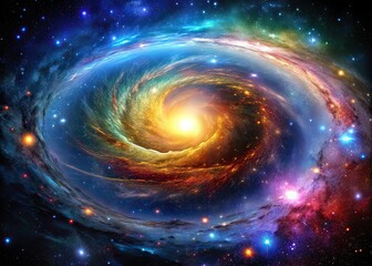 Obraz premium Cosmic Void: Galaxies and Star Clusters