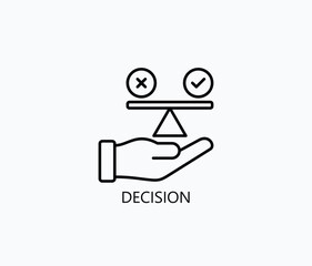 Decision Icon Or Logo Isolated Illustration