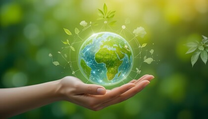 Human Hand Holding the Earth A Symbol of Environmental Protection