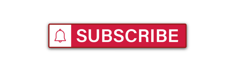 Vector illustration of Subscribe button isolated on white background