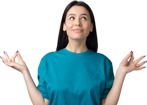 Smiling girl gesturing OK sign with her hand