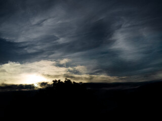 Cloud storm sky dark rain lightning thunder stormy typhoon nature light scene rainy atmosphere...