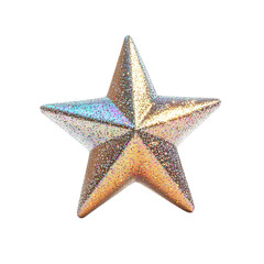Glittery gold star ornament holiday decoration festive sparkle shine