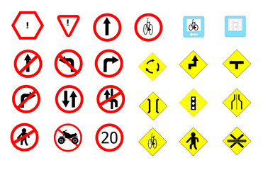 road signs set