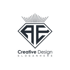 Luxury Initial Letter Monogram in Pentagon Diamond Shape with Royal Crown for Premium Branding & High-End Logo Design
