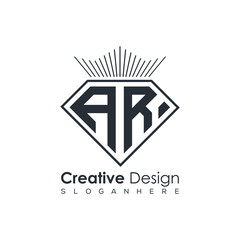 Luxury Initial Letter Monogram in Pentagon Diamond Shape with Royal Crown for Premium Branding & High-End Logo Design
