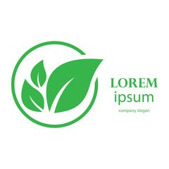 fresh leaf logo design for natural life