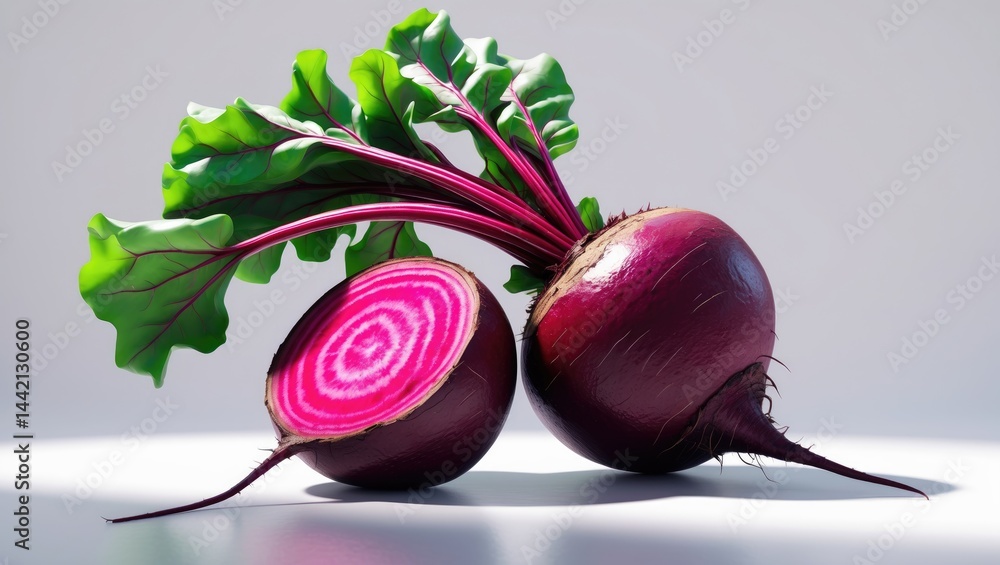 Poster Beetroot on a background with clipping path and extensive depth of field