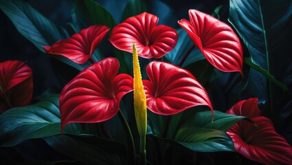 Lovely red leaf flowers