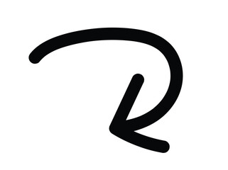hand drawn rotating arrow