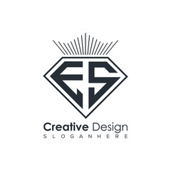 Luxury Initial Letter Monogram in Pentagon Diamond Shape with Royal Crown for Premium Branding & High-End Logo Design
