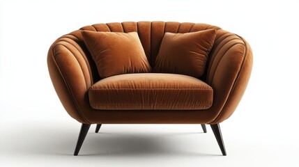 Fototapeta premium Brown velvet chair pillows