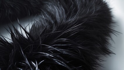 Obraz premium Black fur texture with a shearing effect for the background