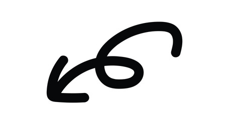 hand drawn rotating arrow
