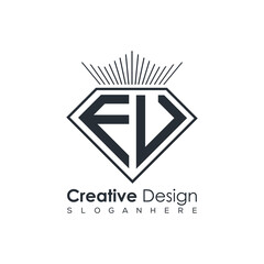 Luxury Initial Letter Monogram in Pentagon Diamond Shape with Royal Crown for Premium Branding & High-End Logo Design
