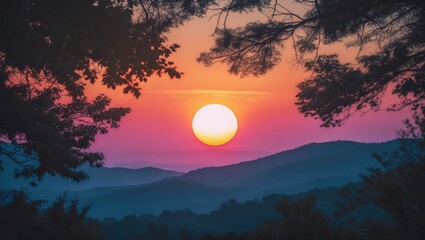 Fototapeta premium Magical Sunset Moments: Golden and Blue Hour Effects