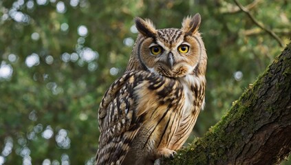 When they went, they saw that an owl was sitting on a tree
