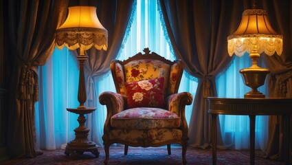 Fototapeta premium Elegant vintage-inspired interior space