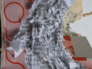 damaged book paper
