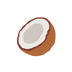 half coconut food fruit vector emoji illustration symbol sign icon